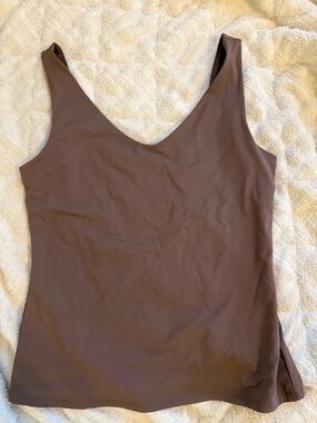Alife Women's Brown Scoop Neck Tank Top